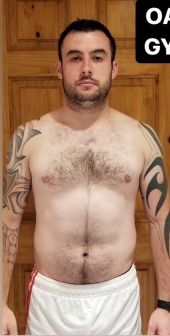 OAK GYM member at the start of their 12-week challenge, before photo — Dundalk