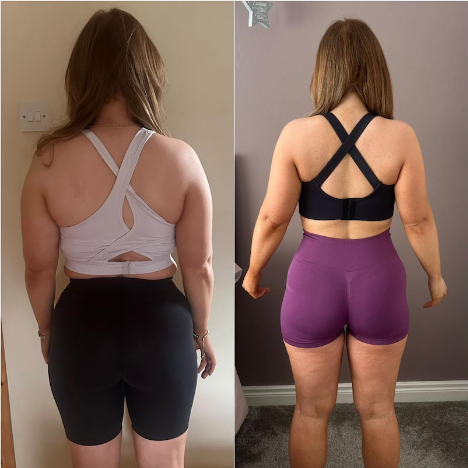 OAK GYM member before and after an 8 week challenge